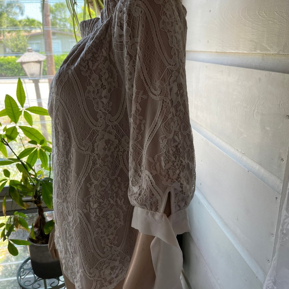 Cream off the shoulder shirt - PERSEPTION CONCEPT - Picture 4 of 6